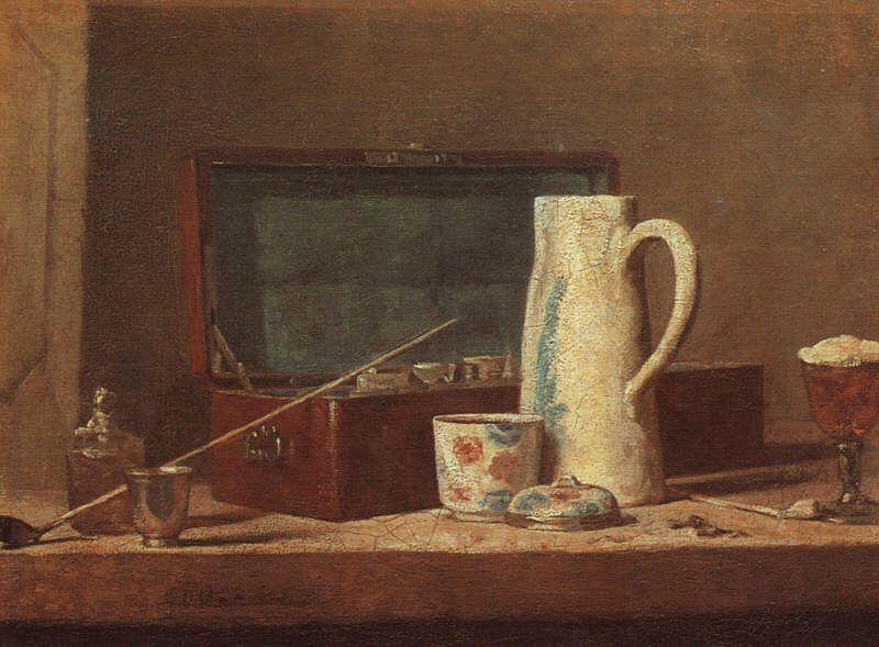 Jean Baptiste Simeon Chardin Pipes and Drinking Pitcher Sweden oil painting art